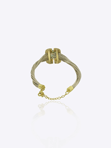 Pulsera Glinting Hive, Elegante y Lujosa, Hecha a Mano por Diseñadores, Inspirada en la Panal de Abejas, con Patrón Geométrico - Product Image 1