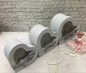 Caja de dulces con logotipo personalizado, caja de cartón de lujo con forma de corazón, 3 Cajas de Regalo - Product Image 5