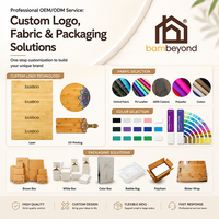 Cesto de Ropa Grande de Bambú con Bolsa de Lavandería y Cesto Lateral, Color y Logotipo Personalizables, para Uso Doméstico