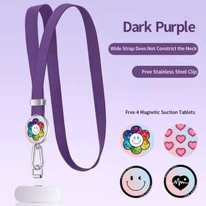 Lanière de téléphone à bandoulière antivol de qualité supérieure avec sangle magnétique réglable en polyester et nylon durables pour étuis de téléphone - Product Image 6