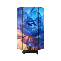Pantalla LED Plegable de Doble Cara para Carteles, Pantalla Publicitaria de Alta Definición con Control Móvil para Mostrar Videos e Imágenes