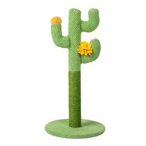 Árbol rascador sostenible estilo cactus para gatos con poste de sisal integrado, juguete adorable para mascotas, suministros para gatitos. - Product Image 1