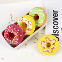 OEM vente en gros 4 pièces/boîte Donuts hydratants bombe de bain boule avec huile essentielle bain moussant végétalien cadeau pétillant pour les soins du corps
