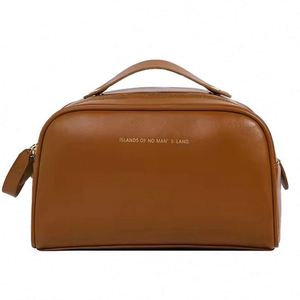 Sac de maquillage en cuir PU de haute qualité, sac de toilette portable de grande capacité pour les voyages - Product Image 1