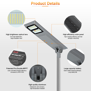 SRESKY - Farolas Solares Potentes de 60, 80 y 100 Vatios, <span class=keywords><strong>Farola</strong></span> <span class=keywords><strong>LED</strong></span> <span class=keywords><strong>Solar</strong></span> para Exteriores, Grado Industrial - Product Image 2