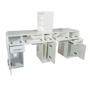 Mesa de Manicura Doble para Salón de Uñas con 2 Asientos y Cajón para Exhibición de Esmaltes en <span class=keywords><strong>Gel</strong></span> - Product Image 4