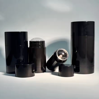 Bouteilles en plastique rotatives de haute qualité 15-75g pour crème déodorante pour le corps et shampooing éliminant les odeurs couleur noir brillant