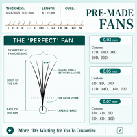 Harga Terjangkau 3D Bulu Mata Volume Premade Tahan Lama 0.07mm L Curl Rapid Heat Bonded Fans Aplikasi Cepat Russian Volume Lashes
