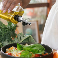 Vente en gros en acier inoxydable distributeur d'huile d'olive à rabat automatique bec verseur de bouteille de vinaigre balsamique alcool liqueur bec verseur