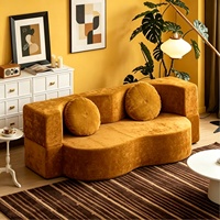 YQ Bestseller Vakuum-Kompressions-Flanell Gebogenes Neues Stoffsofa Alpha für Wohnzimmer, Sitz- und Liegefunktion, Faltbar, Multifunktional, Bequem und Entspannend