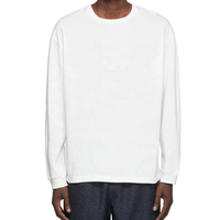 Luxe 100% coton personnalisé Logo haute qualité à manches longues t-shirt décontracté poids lourd col rond à manches longues t-shirt