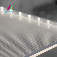 Panneau de guidage lumineux en acrylique PMMA, feuille à points laser LGP, diffuseur LED pour affichage rétroéclairé en caisson lumineux