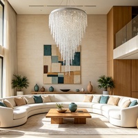 Lustre personnalisé AURORACEYO pour salon, villa, escalier long, luminaire suspendu en cristal pour escalier