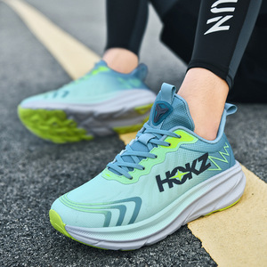 Scarpe da Trail Running Unisex Blu Traspiranti con Ammortizzazione Ultra Spessa, Suola Antiurto, Antiscivolo, con Lacci, per Trekking Outdoor - Product Image 2