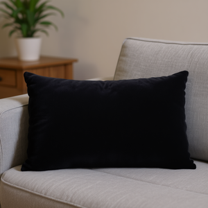 Coussin de siège et oreiller élégant en velours néerlandais noir 40*60 cm - Product Image 3