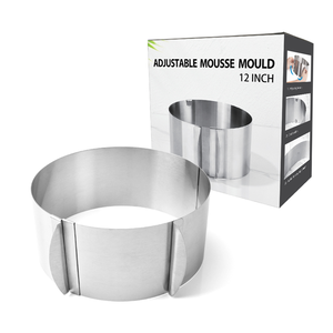 Molde ajustable de acero inoxidable para pasteles, herramienta para hornear de 6 a 12 pulgadas - Product Image 2