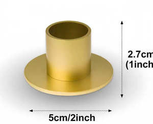 Набор подсвечников из латуни в минималистичном стиле под старину, на длинной ножке, для конических свечей, золотистые подставки для декора - Product Image 1