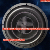 Haut-Parleur de Subwoofer Audio de Voiture 12" Compétition Sub RMS 1200W Basses Puissantes 2400W Crête SPL Subwoofer Auto
