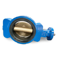 Válvula de Mariposa Semilug Tipo Wafer de Alta Calidad DIN JIS BS API PN10/16 Marca KXC Certificada CE para Agua con Engranaje Cónico