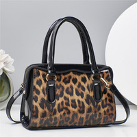 Sac fourre-tout vintage imperméable à imprimé léopard pour femme, grande capacité, pour le travail et les trajets quotidiens, avec fermeture éclair supérieure