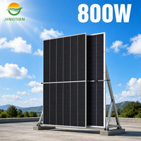 Module solaire photovoltaïque monocristallin JINGSUN 800W, type N, bifacial, double vitrage, panneau solaire type N, module PV à demi-cellules