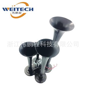 แตรลมไฟฟ้า Weitech 4 ทิศทาง 24V สีดำ ทำจากพลาสติก สำหรับติดตั้งเพิ่มเติมในรถยนต์ - Product Image 2