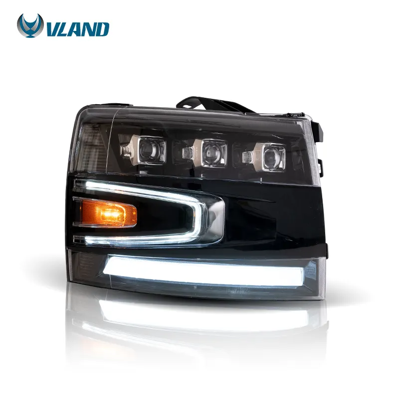 VLAND fari Start Up animazione DRL auto 1500 2500HD 3500HD HD 2500 3500 2007 2013 lampada anteriore per Chevrolet Silverado