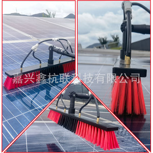 Brosse de nettoyage de panneaux solaires avec pulvérisateur d'eau, perche télescopique de 9 m pour outils de nettoyage de panneaux photovoltaïques - Product Image 4