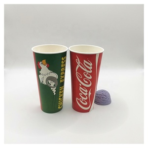 Gobelets en papier jetables personnalisés, imperméables, biodégradables, 12, 16, 22, 30 oz, pour thé froid à emporter, jus, café glacé, cola, boissons à emporter, avec couvercles - Product Image 5