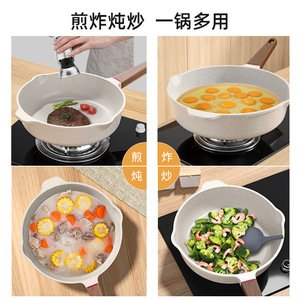 Maifan Stone Non Stick Frying Pan G001 Easy Cleaning Induction Gas Compatible Household Stir Fry Pan - Product Image 4
