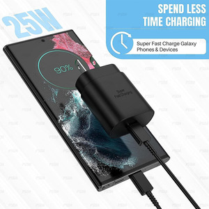 Caricabatterie USB C S24 S23 25W PD, Adattatore da Muro Tipo C per Ricarica Rapida, Caricatore Veloce per <span class=keywords><strong>Samsung</strong></span> S22 Ultra - Product Image 4
