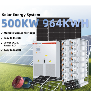Système solaire hybride tout-en-un de stockage d'énergie 30kW 100kW à prix d'usine, avec batterie lithium-ion MPPT et silicium monocristallin - Product Image 2