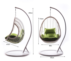 Daijia – chaise pivotante de patio extérieur avec kit de <span class=keywords><strong>suspension</strong></span>, balançoire en corde de coton, confortable et robuste, chaise suspendue de jardin - Product Image 6