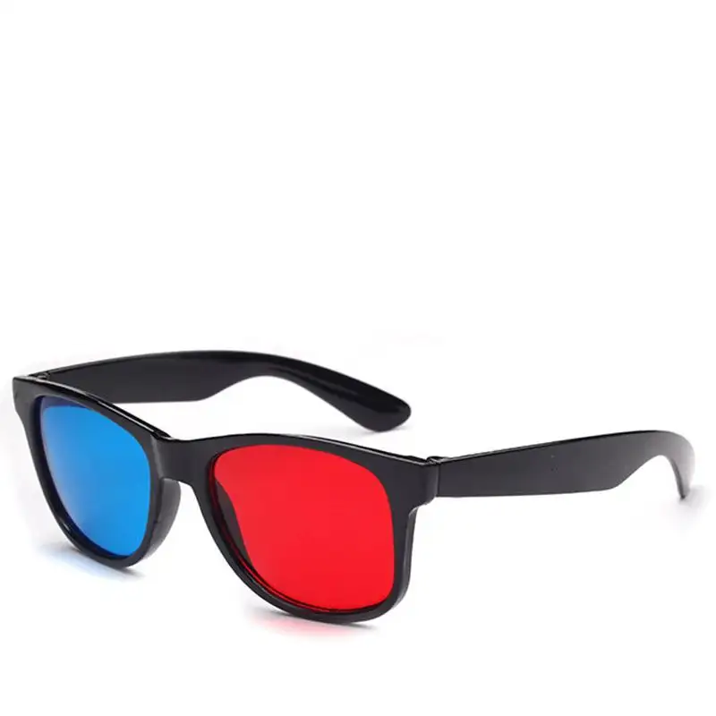 Black Frame Universal 3D Virtual Reality Glasses Red Blue Cyan Plastic Glasses 3D Virtual Realit Movie Game DVD Vision cinema