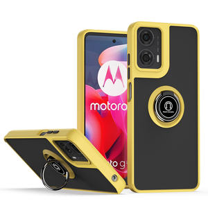 Mate esmerilado con funda de teléfono con soporte de anillo giratorio <span class=keywords><strong>360</strong></span> para fundas móviles Motorola MOTO G24 - Product Image 4
