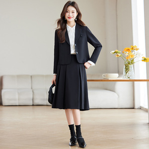 Women's Suit Set Midi Skirt Full Sleeve Polyester Anti-Wrinkle Office Lady Style - Product Image 1