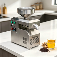 Presse à huile miniature en acier inoxydable pour huiles froides et chaudes : noix de coco, olive, arachide, graines de tournesol, chia, sésame, noix, lin