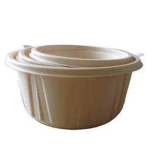 Cheap Price Disposable 500ml Takeaway Bowls PSM Bio Based Corn Starch Bowl with Lid