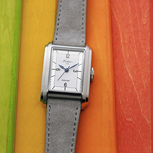 Montre automatique carrée MERKUR NH05 avec bracelet en cuir, série Business pour homme, cadran à aiguilles rétro décontracté, verre saphir, étanche - Product Image 6