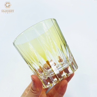 Tasse en cristal Coupe étoile en ambre sculptée japonaise Coupe en verre à liqueur faite à la main Whisky Bar Verre à bière