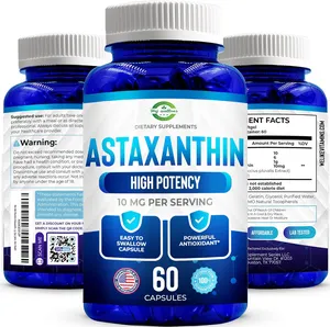 كبسولات astaxanthin الطرية لنحت صحية البشرة والعيون والمفاصل من مكونات مكملة مضادة للأكسدة ومواد من الأعشاب الدقيقة