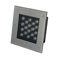 Projecteurs LED carrés étanches IP65 pour parcs et escaliers, contrôlables par application, à intensité variable, blanc chaud, pour cour et mur, encastrables pour pelouse