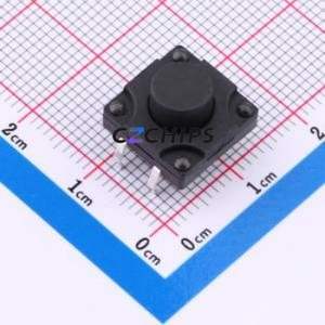 TS018-CBY1FH7.0 Tactile Switch Through hole-4P,12x12mm Switch Single Pole Single Throw Round Button 2.5N Through Hole - Product Image 1