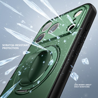 Coque de téléphone magnétique avec anneau rotatif à 360° pour iPhone 18 Pro/17 Pro, protection d'écran et d'objectif surélevée de 1,2 mm, antichoc