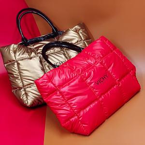 Sacs fourre-tout de luxe de grande capacité pour femmes sacs fourre-tout gonflés et imperméables à poignée en PU pour l'été vente en gros - Product Image 4