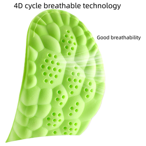 Plantillas deportivas 4D para hombres y mujeres, almohadillas completas con soporte de arco de PU, desodorantes antibacterianos, absorbentes de sudor, transpirables, absorbentes de golpes - Product Image 3