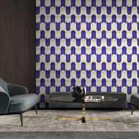 Autocollant PVC 5D en rouleau à motif géométrique ondulé noir et blanc, effet marbre UV, pour décoration de meubles et panneaux muraux extérieurs