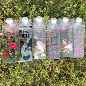 <b>Customized</b> logo BPA Free Reusable 17oz 500ml 34oz 1000ml Milk Carton Shaped <b>Water</b> <b>Bottle</b> Leakproof with Screw Cover - Product Image 3