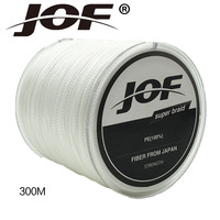 Ligne de pêche tressée Super Strong 300m PE X4 de haute qualité Ocean Boat JOF Ligne de pêche pour rivière, lac, ruisseau, flottant