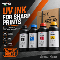 Encre UV rigide pour tête d'impression Ricoh Gen5 Gen6 CMYK Blanc Vernis pour carrelage céramique, panneau PVC, verre et acrylique